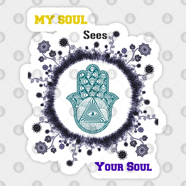 My Soul sees Your Soul Sticker by AmandasCraftCorner